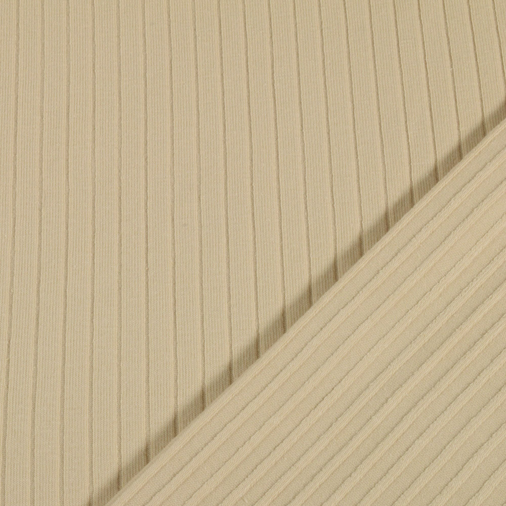 katoen tricot rib beige