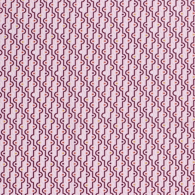 Katoen poplin Abstracte strepen licht roze