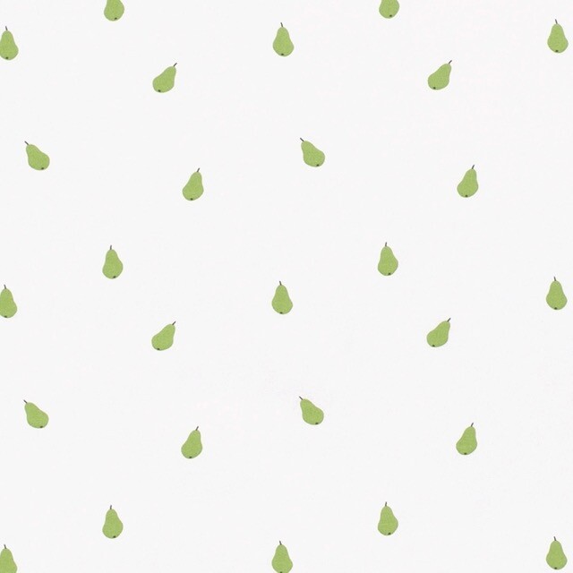 Katoen poplin Peren wit