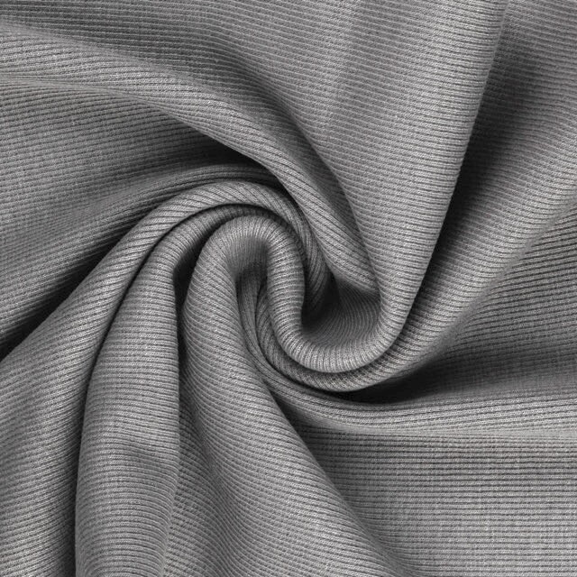 50x60 cm boordstof rib 2x2 grijs