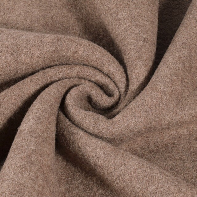 Wolvilt/Walkloden melange taupe bruin