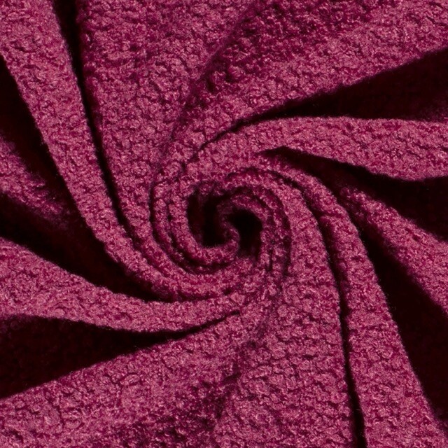 fijngebreide bouclé uni fuchsia