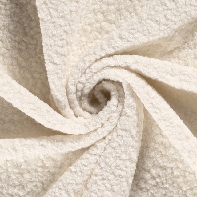 fijngebreide bouclé uni offwhite