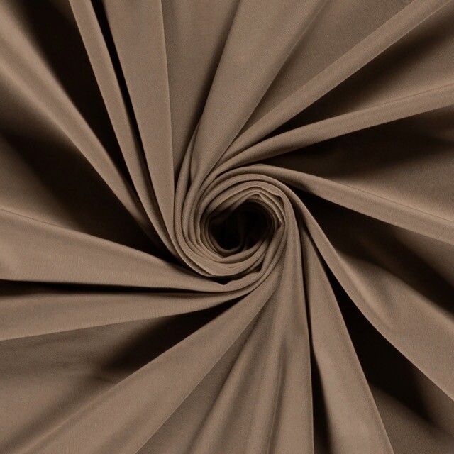 Sportsjersey effen taupe bruin