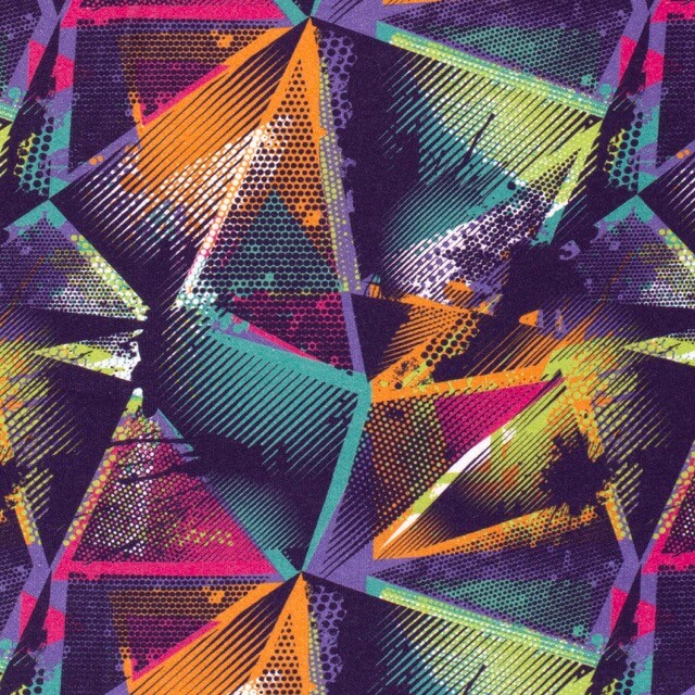 Joggingstof digitaaldruk abstract paars