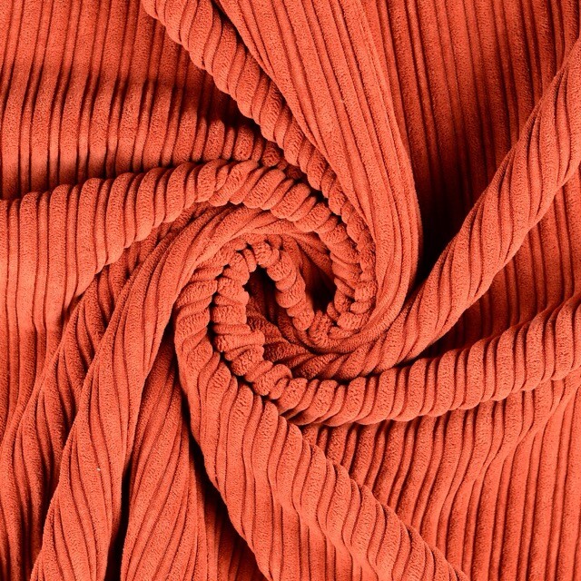 Corduroy met bontrug brick