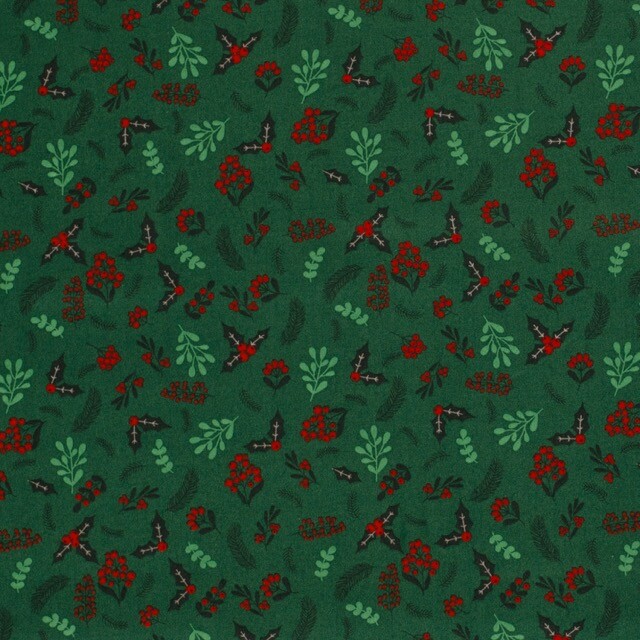 Katoen poplin christmas kersttakjes groen