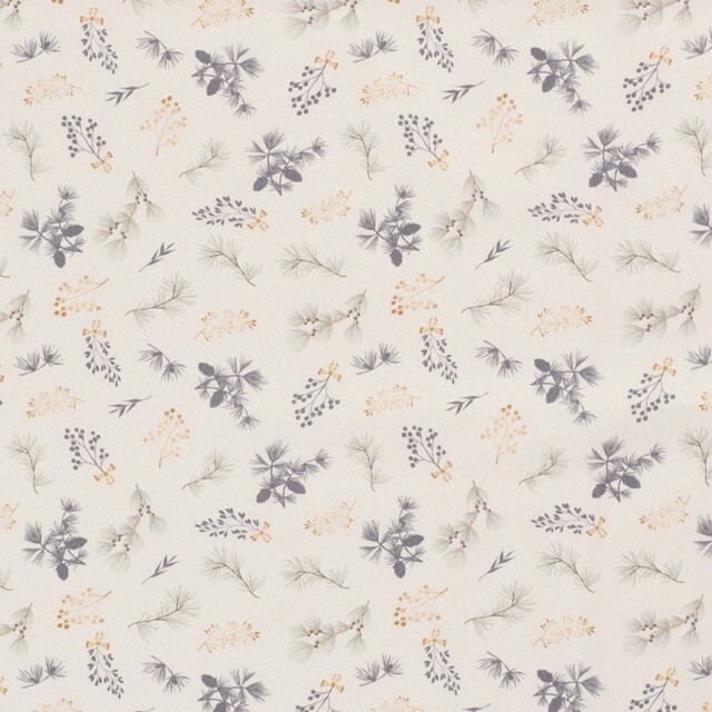 Katoen poplin christmas kersttakjes beige/brons