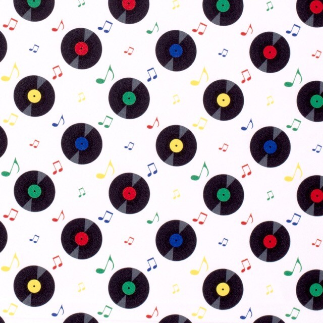 Burlington texturé muziek lp's wit