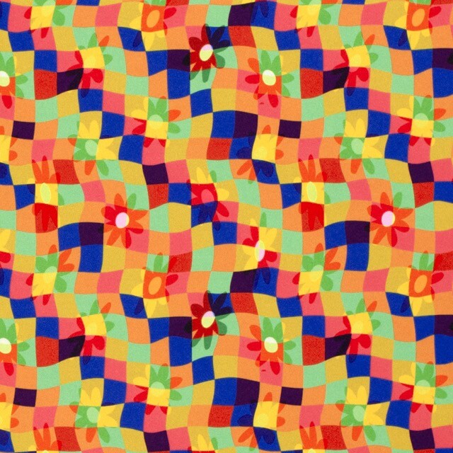 Burlington texturé ruiten oranje