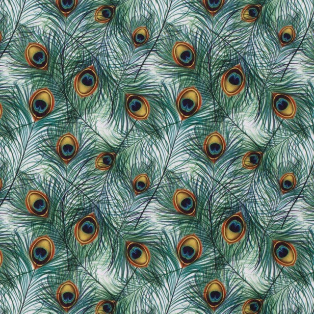 Burlington texturé digitaaldruk veren wit