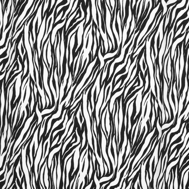 Viscose poplin zebra zwart/wit