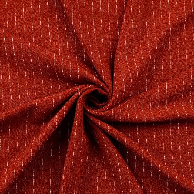 Viscose linnen slub strepen koper