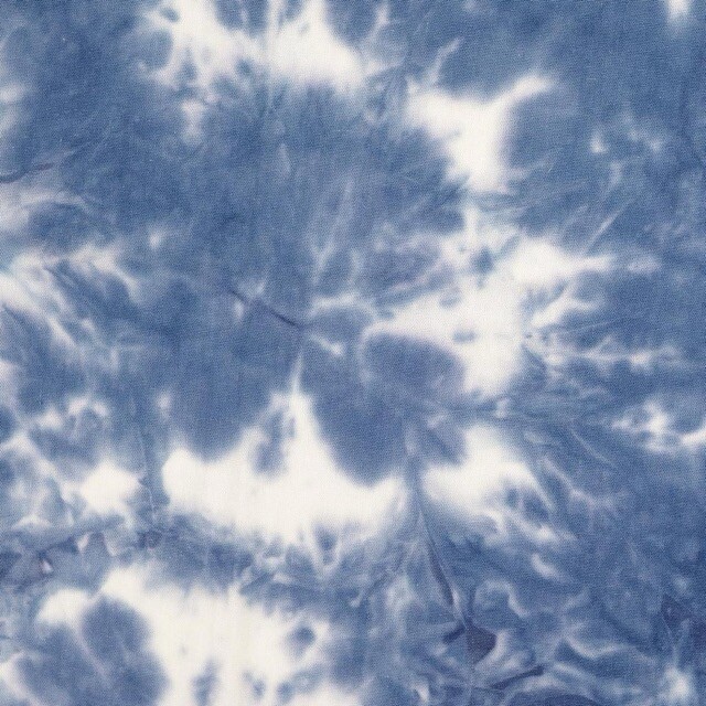 Viscose linnen tie-dye jeansblauw