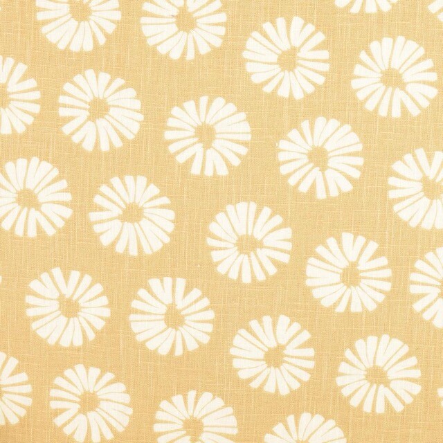 linnen gewassen bloemen beige