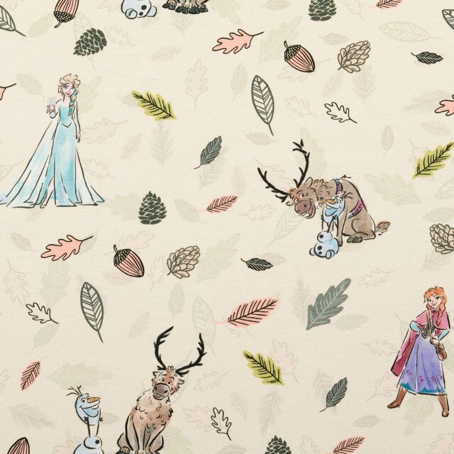 Katoen tricot digitaaldruk frozen beige