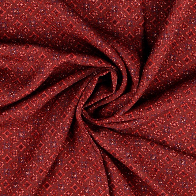 Viscose twill batik bordeaux
