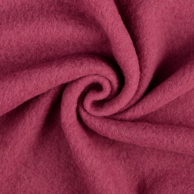 Wollen fleece uni oudroze