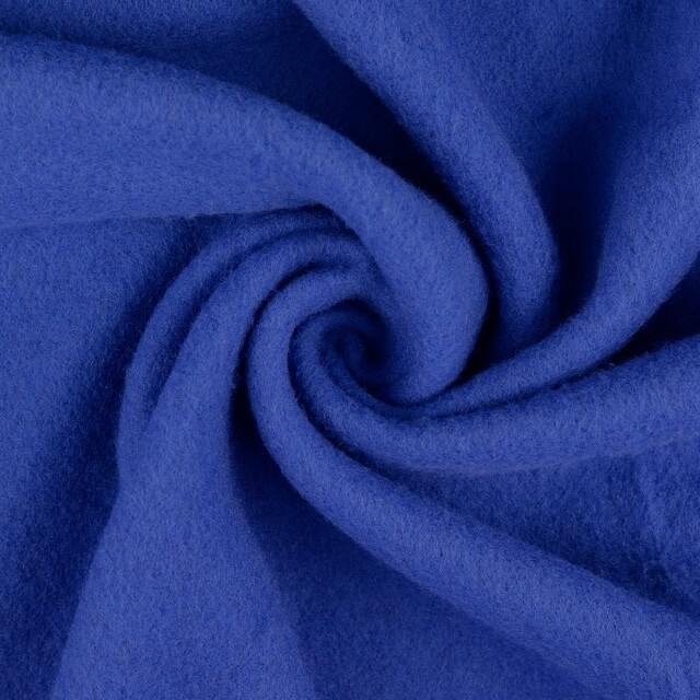 Wollen fleece uni kobalt