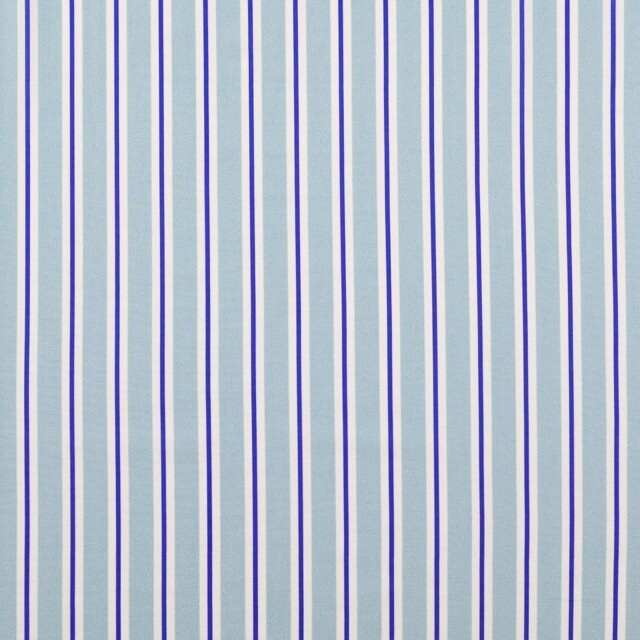 Katoen poplin digitaaldruk gestreept blauw