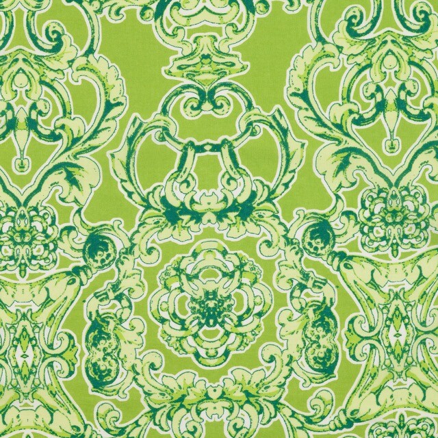 katoen voile barok groen