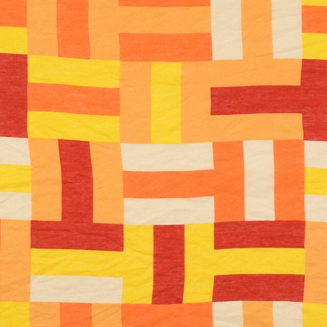 Viscose nylon abstract multicolor