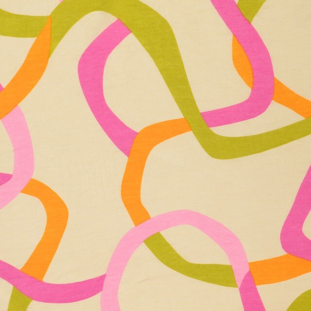 Viscose nylon abstract multicolor