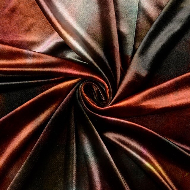 Fluweel stof digitaaldruk batik rood multicolor