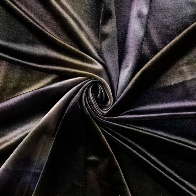 Fluweel stof digitaaldruk batik paars multicolor