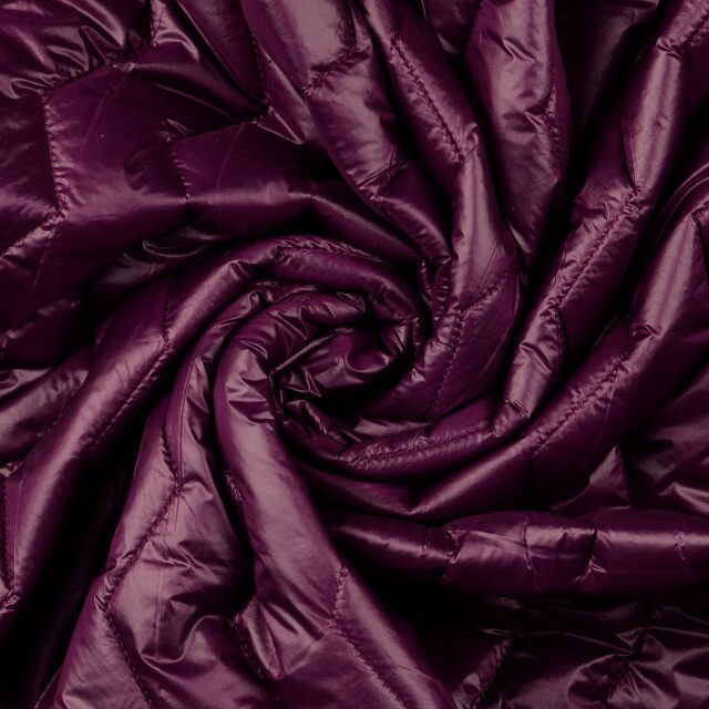 Stepp stof gewatteerd zigzag bordeaux