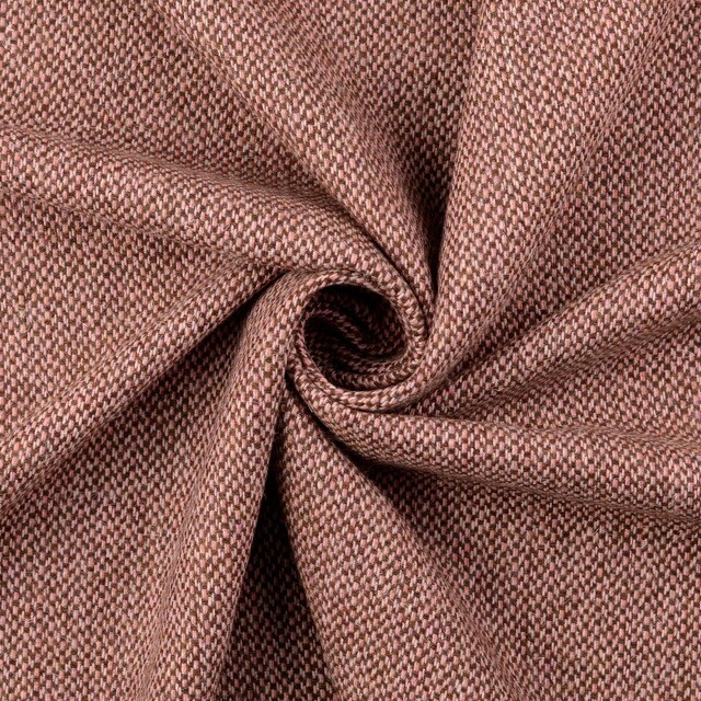 Mantel tweed melange geometrisch bordeaux