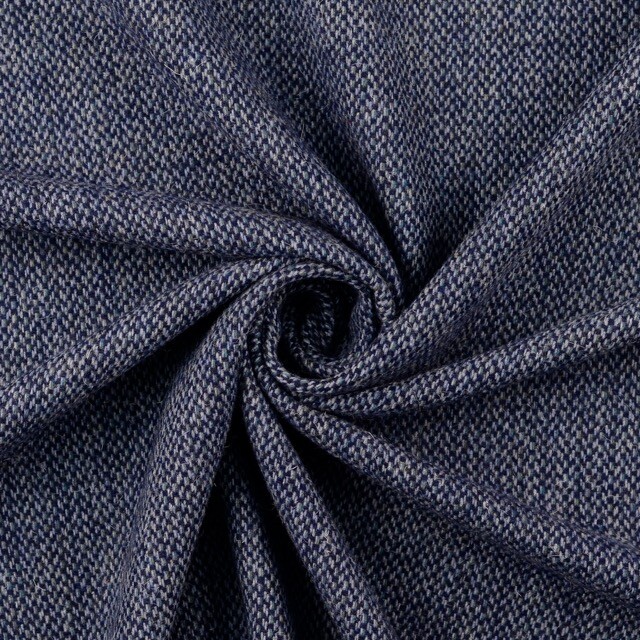 Mantel tweed melange geometrisch marine