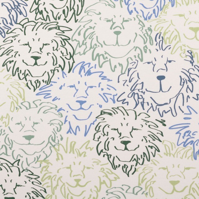 Katoen tricot leeuwen groen