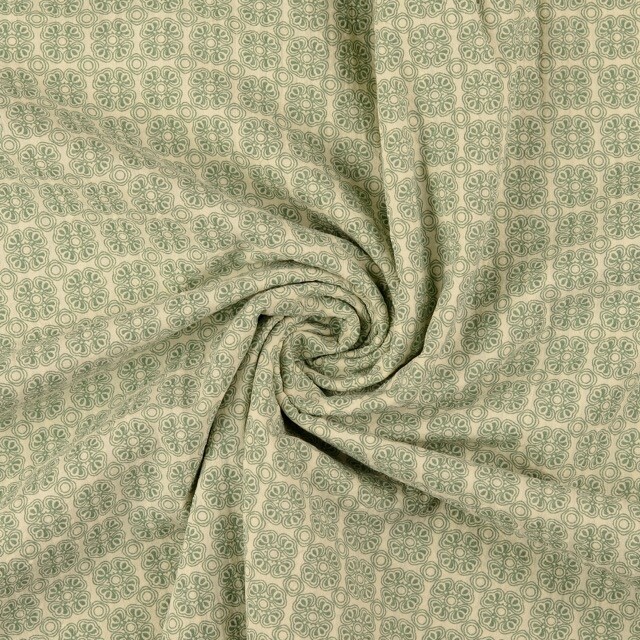 Seersucker geometrisch groen