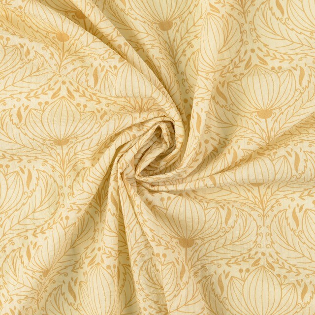 Seersucker ornamenten beige