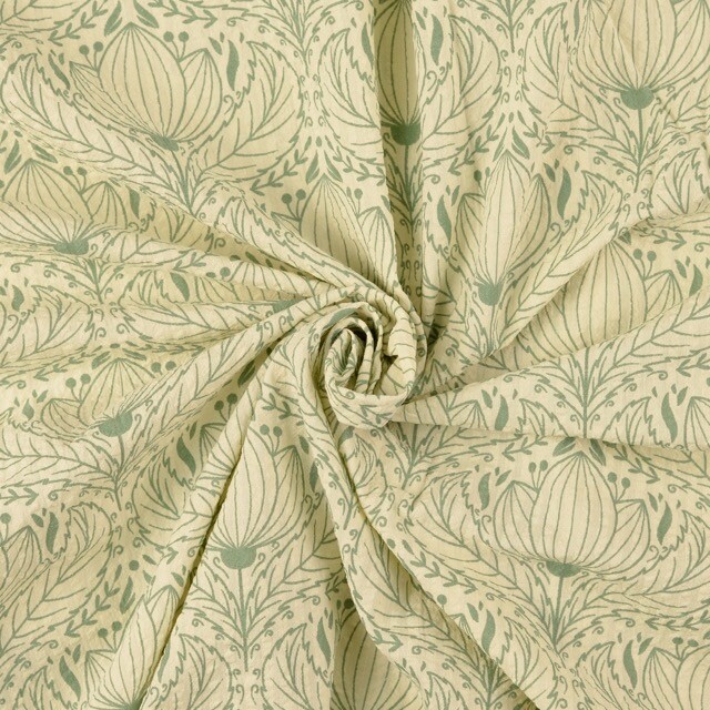 Seersucker ornamenten groen