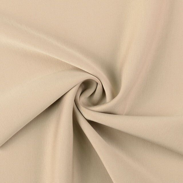 Scuba stof garengeverfd uni zand