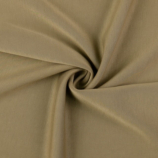 Scuba stof garengeverfd uni groenbeige