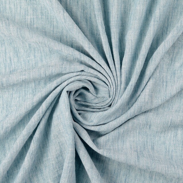 Linnenlook stoff uni petrol