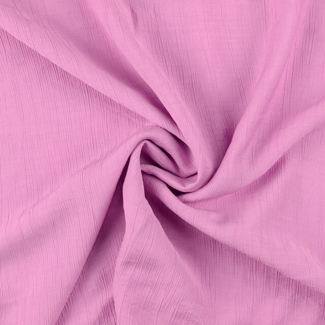 Viscose poplin crushed uni roze