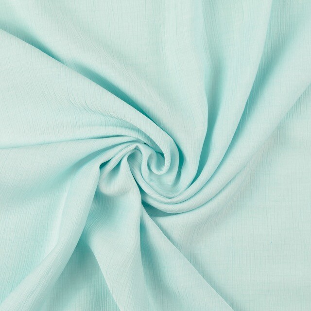 Viscose poplin crushed uni turquoise