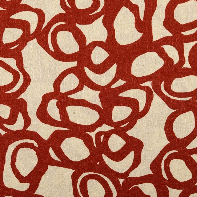 Viscose linnen bedrukt abstract brons