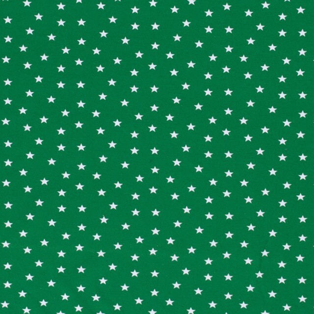 katoen tricot sterren groen