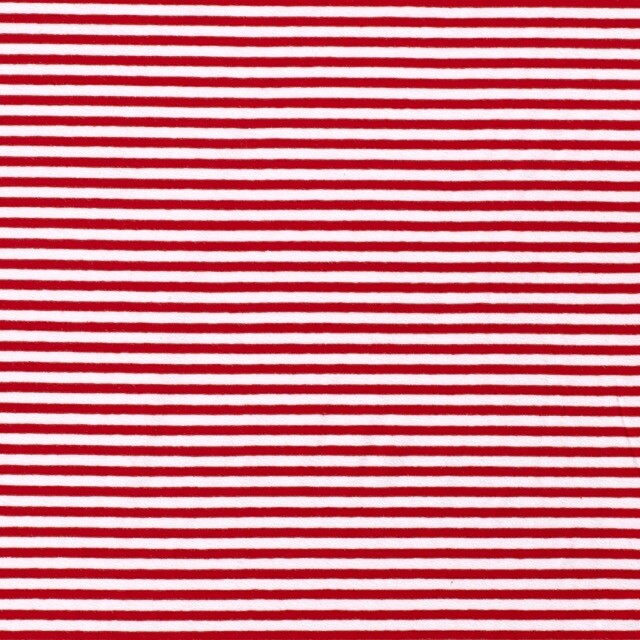 katoen tricot gestreept 5mm rood