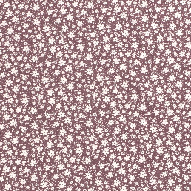 Katoen tricot bloemen lila