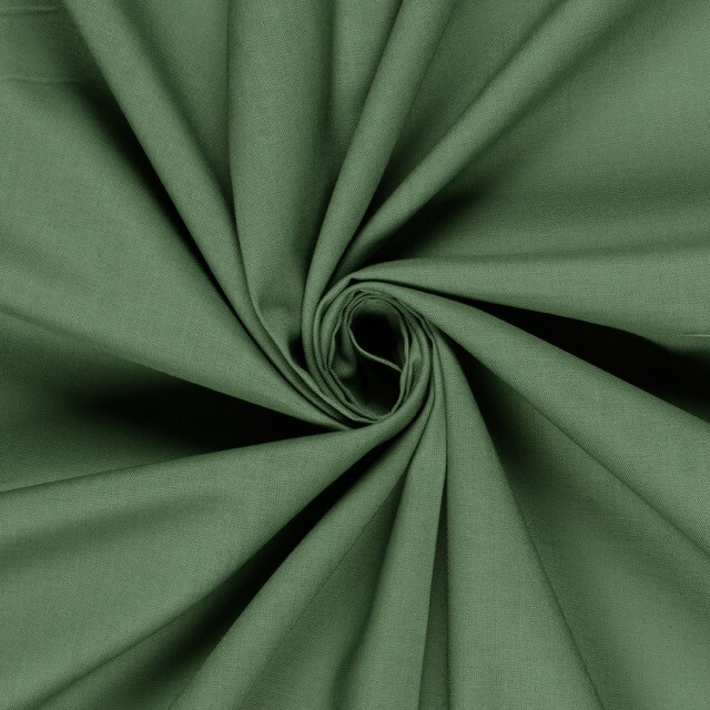 Cretonne katoen premium uni donkermint