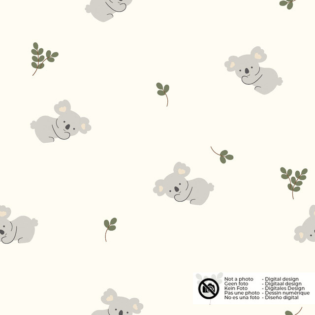 Katoen tricot koala's offwhite
