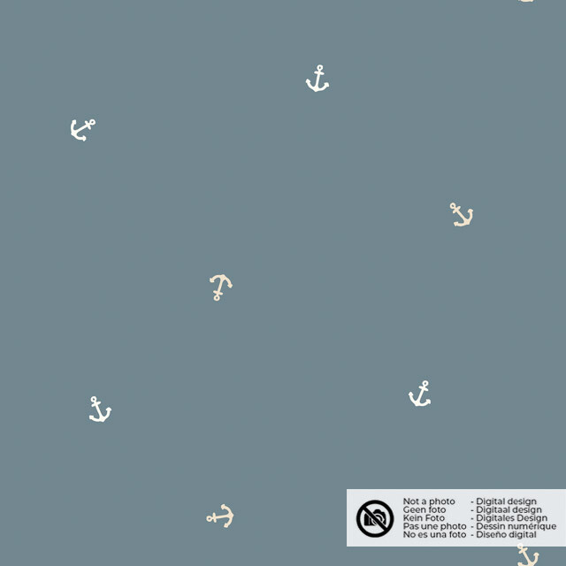 Katoen tricot ankertjes indigo