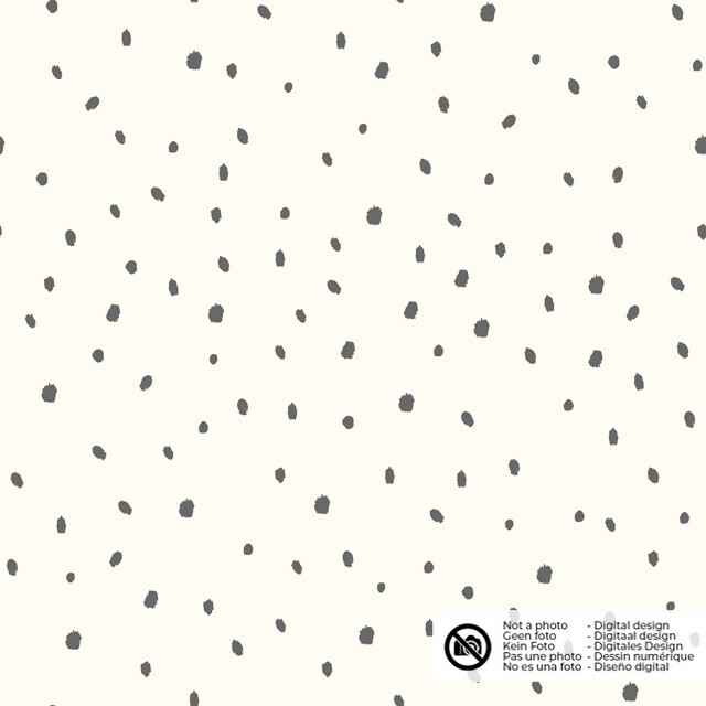 Katoen tricot stippen offwhite