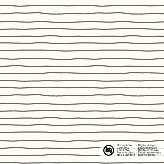 Katoen tricot strepen offwhite